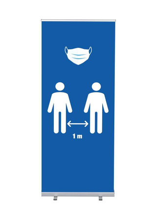 Roll-Banner Budget 85 Complete Set Mask and 1 meter Distance White