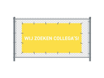 Fence Banner 300 x 140 cm Hiring Dutch Yellow