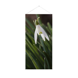 Hanging Flag Banner 58 x 120 cm White Flower Snowdrop