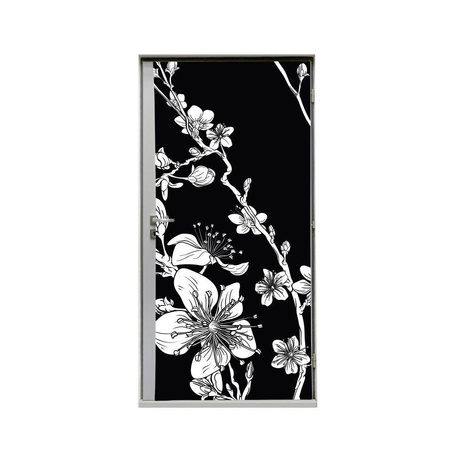 Door Wrap 80 cm Japanese Cherry Blossom Blue I644