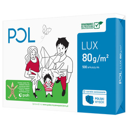 Papier ksero POL LUX, A4, klasa B, 161CIE, 80gsm, 500ark.