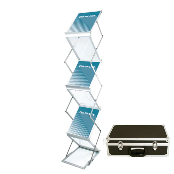 Stojak dwustronny na broszury 6xA4 Zed-Up Lite w walizce