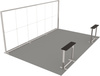Stoisko targowe LUMIX™ 24 m² (6x4) półwysep - 2 trybunki