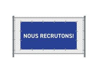 Fence Banner 300 x 140 cm Hiring French Blue