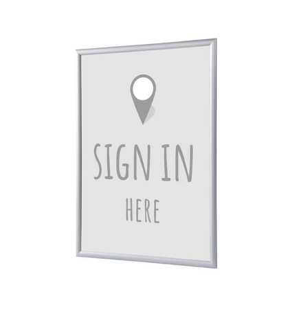 Snap Frame A1 Complete Set Sign In Here Grey Dutch