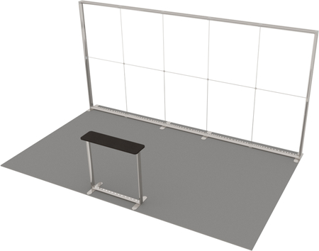 Stoisko targowe LUMIX™ 15 m² (5x3) półwysep