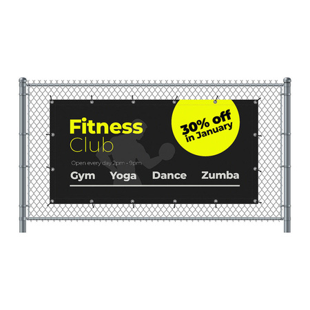 Fence banner with grommets 200 x 100 cm