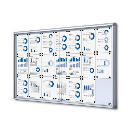 Gablota magnetyczna z przesuwanymi drzwiami 9x A4 B1 - SCSL9xA4