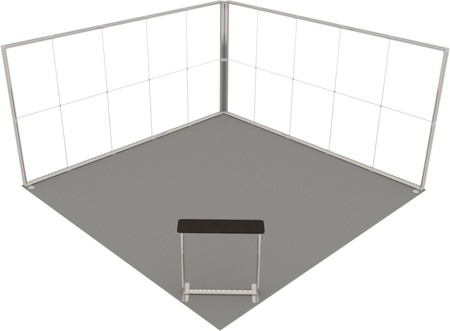 Stoisko targowe LUMIX™ 25 m² (5x5) narożne