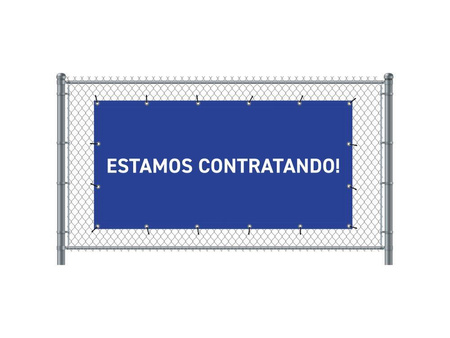 Fence Banner 300 x 140 cm Hiring Spanish Yellow