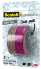 Taśma brokatowa SCOTCH® Expressions (C514-2PACK1), 15mm, 5m, zawieszka, 2 szt., wielokolorowa/różowa