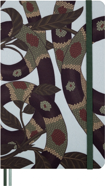 Notes MOLESKINE Snake Leaves 2025, L, 13x21cm, w linie