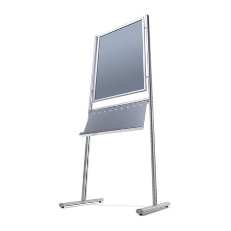 Info Board Design Standard 70 x 100 cm dwustronny, narożniki ostre, profil 25 mm - IB70x100G25D