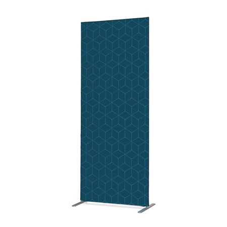 Textile Room Divider Deco 100-200 Double Hexagon Blue