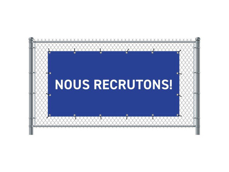 Fence Banner 200 x 100 cm Hiring French Yellow