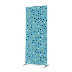 Textile Room Divider Deco 85-200 Double Dots Colour Blue