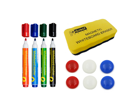 Magnetic whiteboard 120x90 / 90x120 cm in aluminum frame WA1