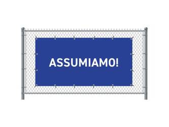 Fence Banner 200 x 100 cm Hiring Italian Blue