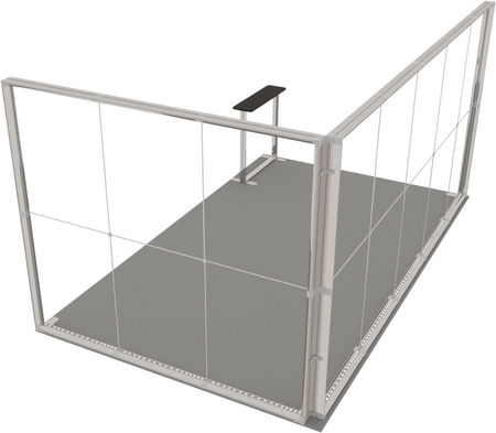 Stoisko targowe LUMIX™ 15 m² (5x3) narożne