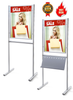 Info Board Design Standard 70 x 100 cm dwustronny, narożniki ostre, profil 25 mm - IB70x100G25D