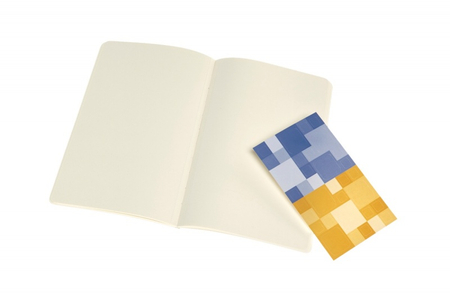 Zestaw 2 zeszytów MOLESKINE Volant, L, 13x21cm, gładki, 96 stron, blue/amber yellow