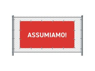 Fence Banner 200 x 100 cm Hiring Italian Red