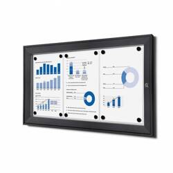 Indoor Lockable Showcase Black 9x A4