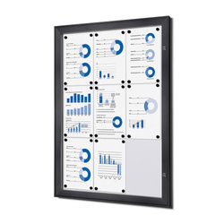 Indoor Lockable Showcase Black 9x A4