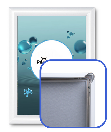 Weiß Klapprahmen 25 mm, gehrung A4