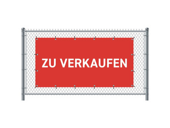 Fence Banner 200 x 100 cm Sale German Red