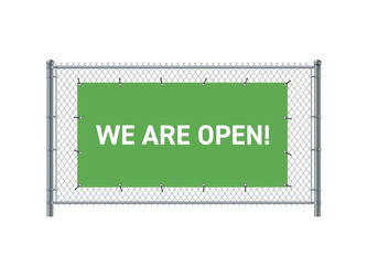 Fence Banner 300 x 140 cm Open English Green