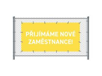 Fence Banner 200 x 100 cm Hiring Czech Yellow