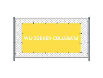 Fence Banner 200 x 100 cm Hiring Dutch Yellow