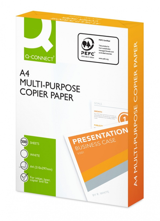 Papier ksero Q-CONNECT, A4, klasa C, 75gsm, 500 ark.