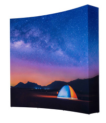 Pop-Up Impress Curved Graphic Backlit Frontside 3 x 3