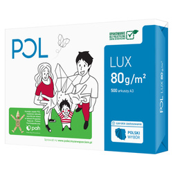 Papier ksero POL LUX, A3, klasa B, 161CIE, 80gsm, 500ark.