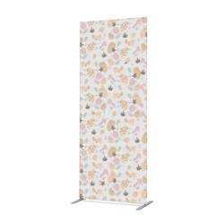 Textile Room Divider Deco 85-200 Double Foya Flowers