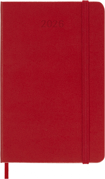 Kalendarz dzienny MOLESKINE 2026, 12M, P, twarda oprawa, 9x14cm, scarlet red