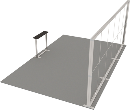 Stoisko targowe LUMIX™ 24 m² (6x4) półwysep - 1 trybunka