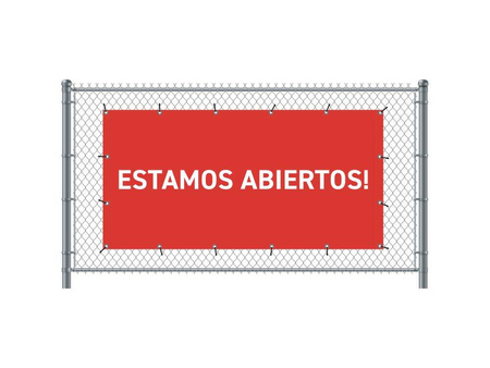 Fence Banner 300 x 140 cm Open Spanish Red