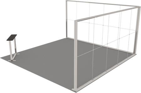 Stoisko targowe LUMIX™ 25 m² (5x5) narożne