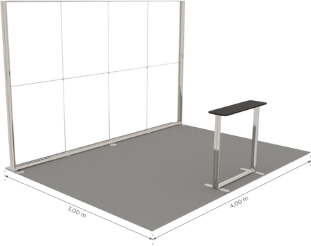 Stoisko targowe LUMIX™ 12 m² (4x3) półwysep