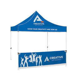 Tent Steel Half Wall 3 x 3 Meter Full Colour Single-Sided