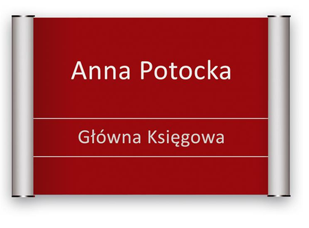 Tabliczka informacyjna przydrzwiowa