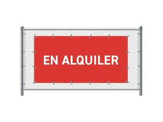 Fence Banner 300 x 140 cm Rent Spanish Red