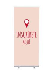 Roll-Banner Budget 85 Complete Set Sign In Here Red Spanish