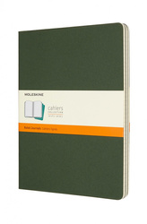 Zestaw 3 zeszytów MOLESKINE Cahier, XL, 19x25cm, w linie, 120 stron, myrtle green