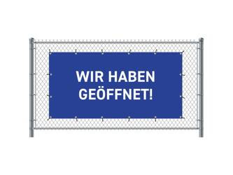 Fence Banner 200 x 100 cm Open German Blue