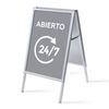 A-Board A1 Complete Set Open 24/7 Grey Spanish