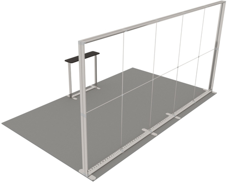 Stoisko targowe LUMIX™ 15 m² (5x3) półwysep